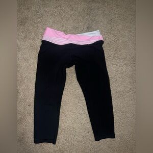Lululemon Athletica Black and Pink Leggings